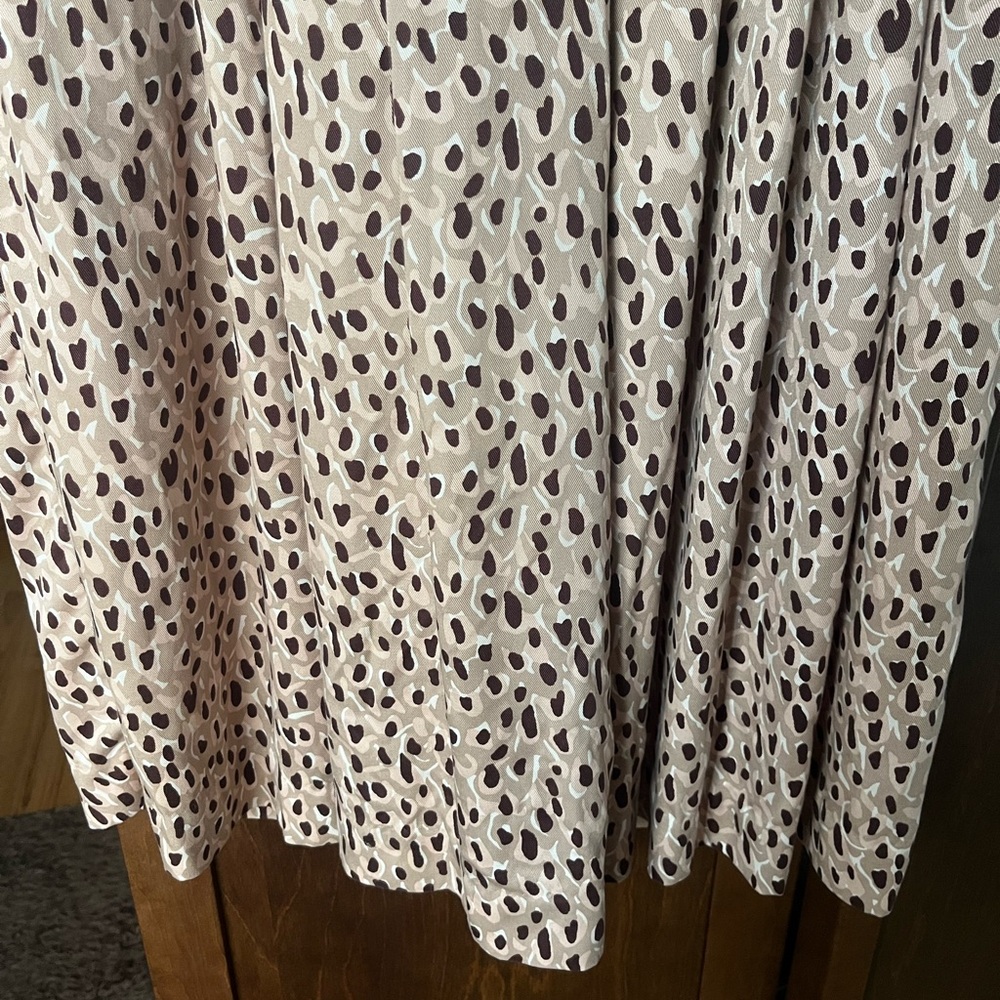 Anthropologie Isobel Pleated Leopard Print Wide-Leg Pants - Picture 5 of 9